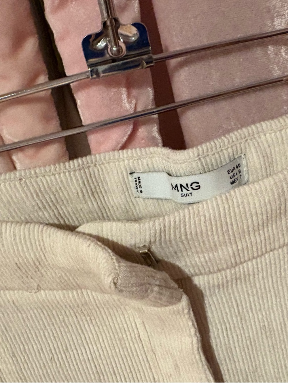 Mango Cream High-Waist Straight Pants - Picture 7 of 8
